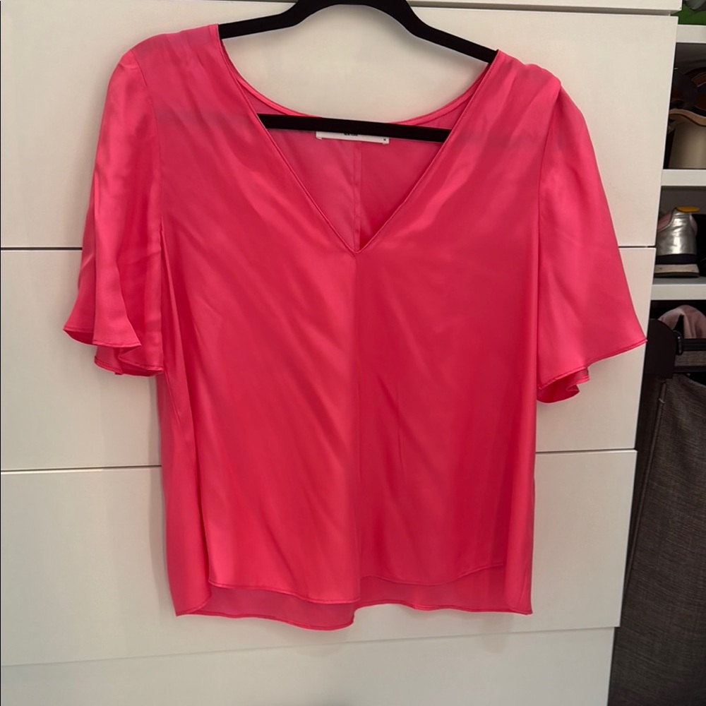 Amanda Uprichard Vibrant Pink Blouse